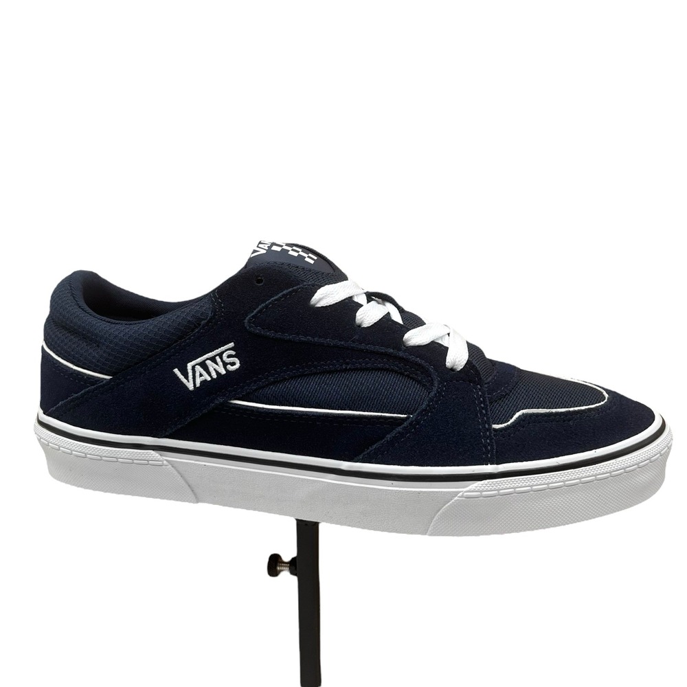 Vans Mens Colson Retro Throwback Suede Sneaker Size 10.5 Navy Blue-White Low Top